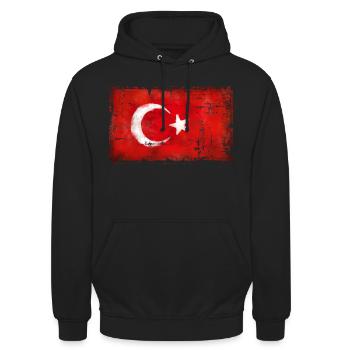 Turkey - Türkei - Unisex Hoodie - Schwarz - Vorne - Alina (178cm) & Michal (187cm)
