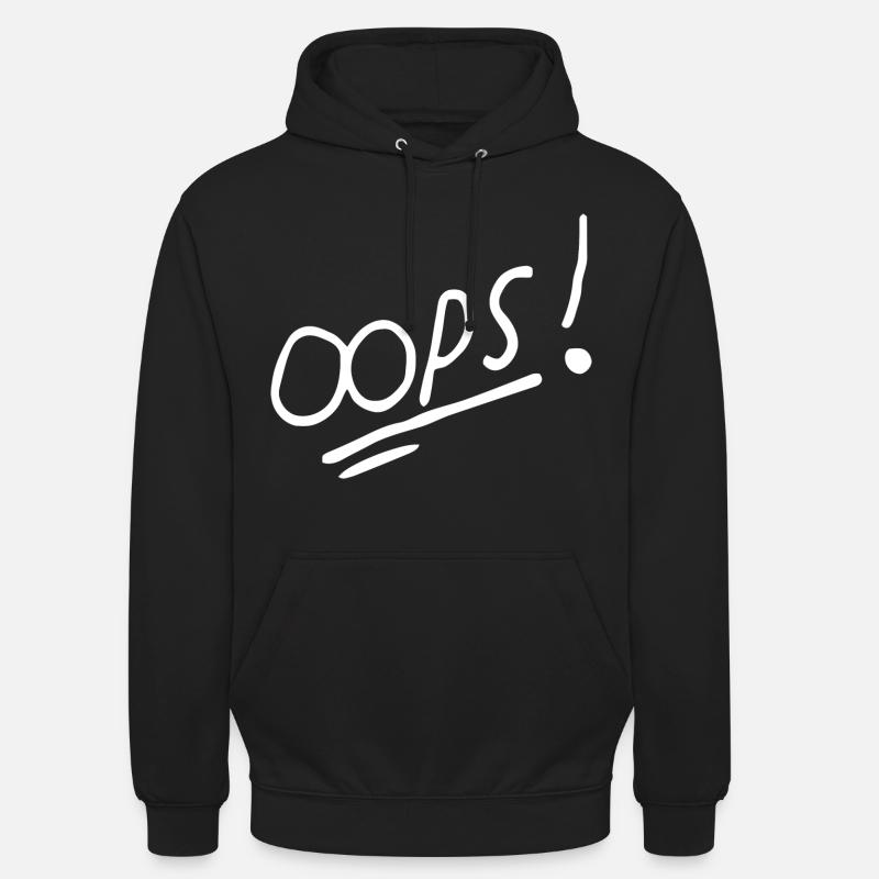 Vibrant Oops Conception de texte manuscrit - Sweat-shirt à capuche unisexe - noir