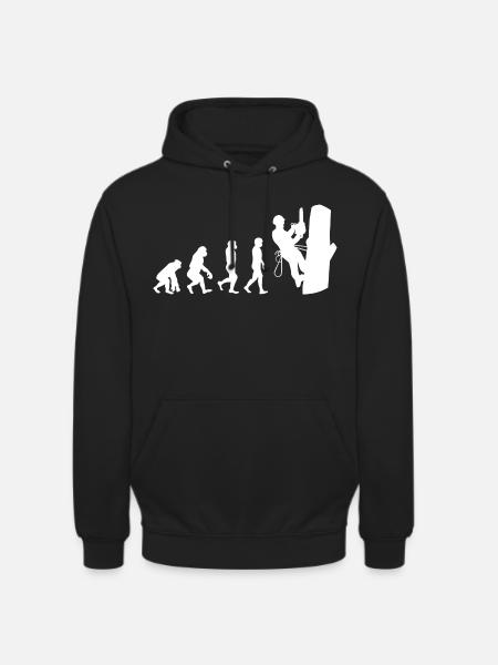 Baumpfleger Baumkletterer Kletter trimmer Evolution - Unisex Hoodie - Schwarz