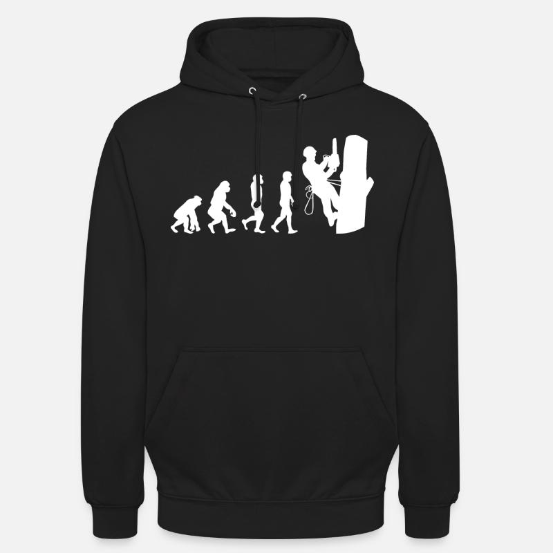 Baumpfleger Baumkletterer Kletter trimmer Evolution - Unisex Hoodie - Schwarz