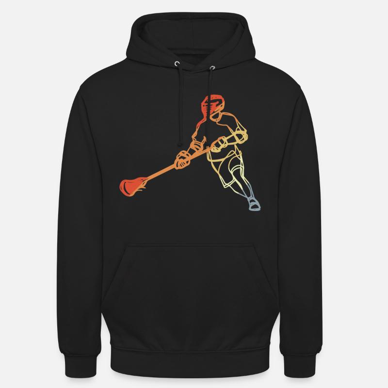 Fan de crosse style rétro - Sweat-shirt à capuche unisexe - noir
