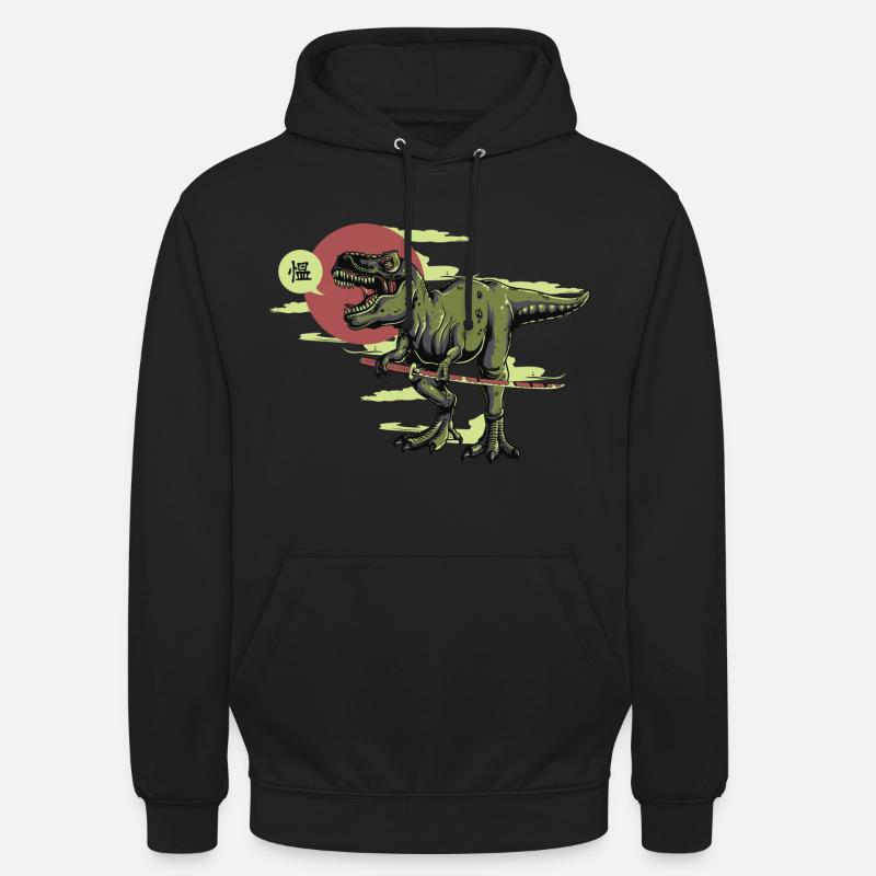 Samurai dinosaur - Unisex Hoodie - black