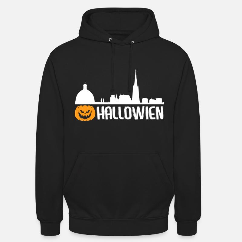 Halloween Hallowien Hello Vienne - Sweat-shirt à capuche unisexe - noir