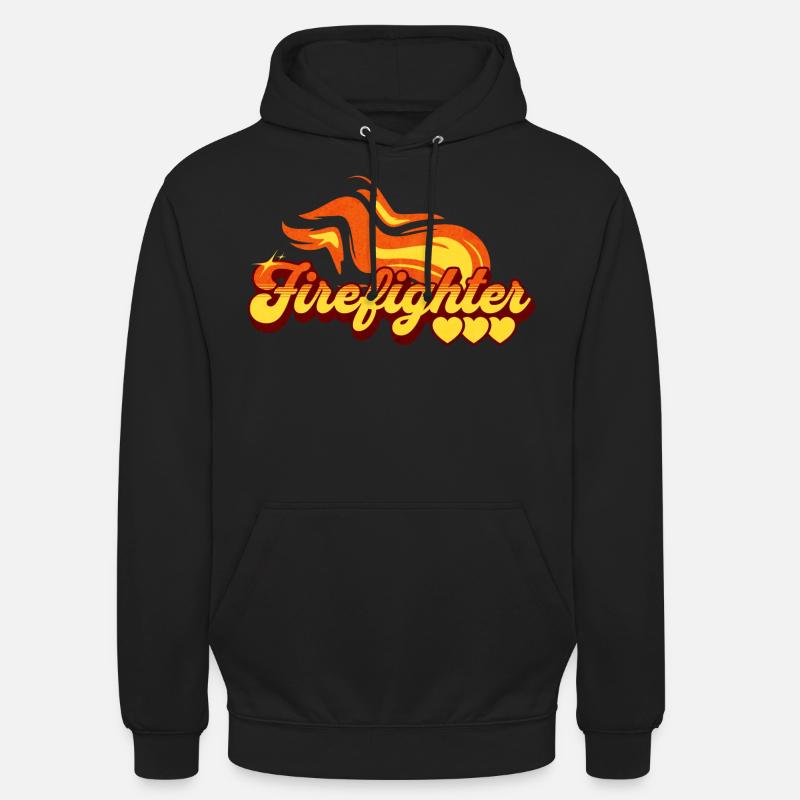 Firefighter Gift Flame Pattern Unisex Hoodie