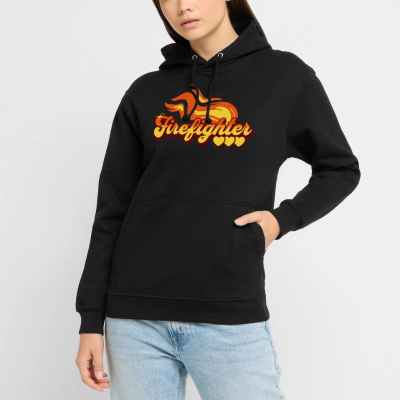 Firefighter Gift Flame Pattern Unisex Hoodie