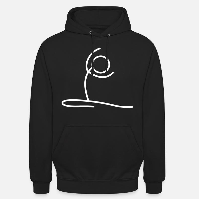 Exercice de yoga - Sweat-shirt à capuche unisexe - noir