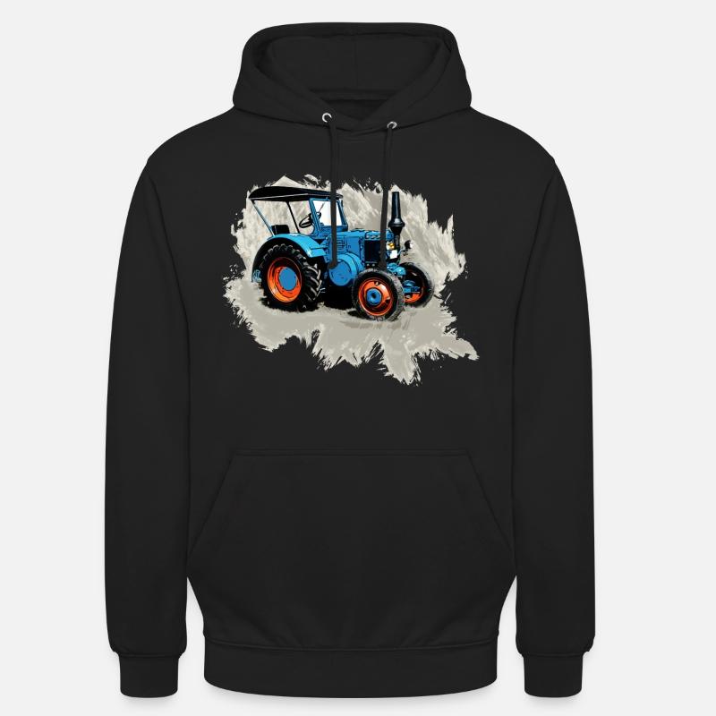 Tracteur Lanz - Sweat-shirt à capuche unisexe - noir