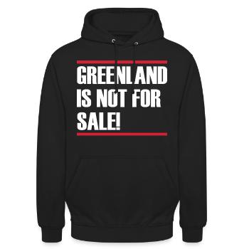 Greenland Is Not For Sale - Unisex Hoodie - Schwarz - Vorne - Alina (178cm) & Michal (187cm)