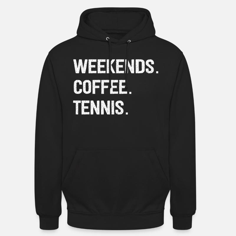 Week-ends Café Tennis - Sweat-shirt à capuche unisexe - noir