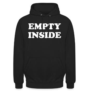 Empty Inside - Unisex Hoodie - black - Front - Alina (178cm) & Michal (187cm)