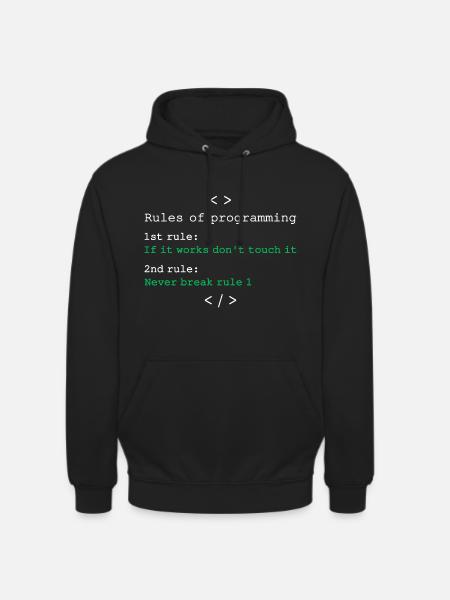 Rules of programming - Unisex Hoodie - black