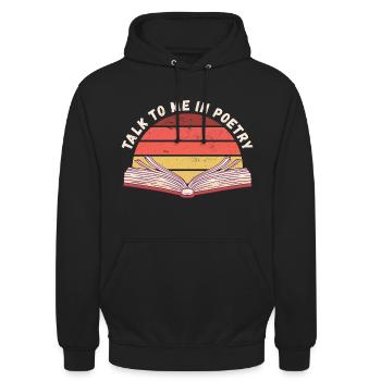 Parle-moi en poésie - Sweat-shirt à capuche unisexe - noir - Devant - Alina (178cm) & Michal (187cm)