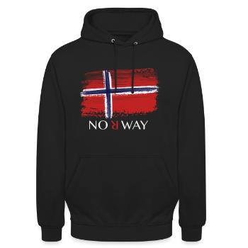 Norwegen - Unisex Hoodie - Schwarz - Vorne - Alina (178cm) & Michal (187cm)