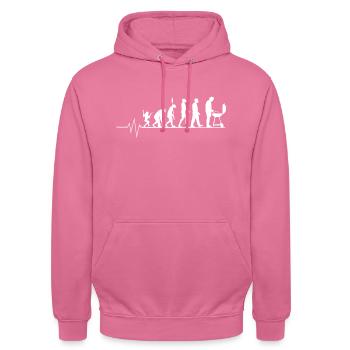 Evolution Grillen - Unisex Hoodie - Pink - Vorne - Alina (178cm) & Michal (187cm)