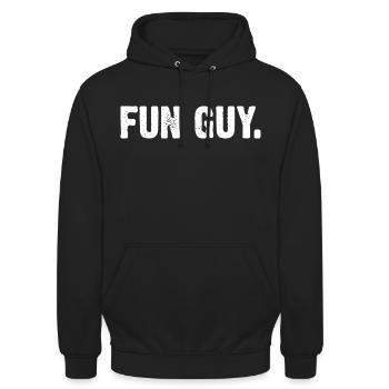 Fun Guy - Unisex Hoodie - Schwarz - Vorne - Alina (178cm) & Michal (187cm)
