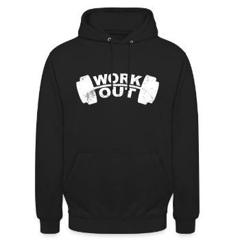 Halttel Workout Gym - Sweat-shirt à capuche unisexe - noir - Devant - Alina (178cm) & Michal (187cm)