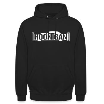 Hoonigan Gymkhana Drift Ken Block Legend - Unisex Hoodie - black - Front - Alina (178cm) & Michal (187cm)