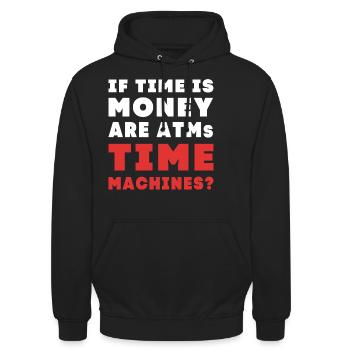 Time travel - Unisex Hoodie - black - Front - Alina (178cm) & Michal (187cm)