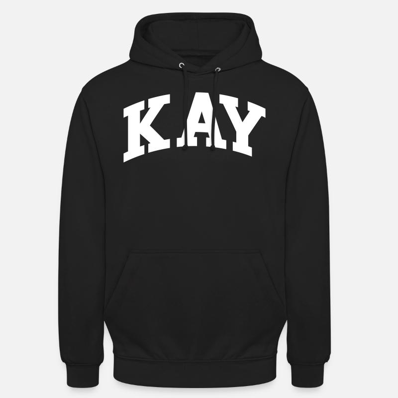 Kay - Sweat-shirt à capuche unisexe - noir