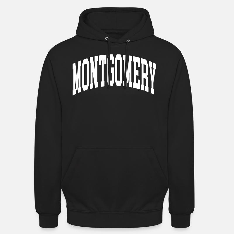 Montgomery - Sweat-shirt à capuche unisexe - noir