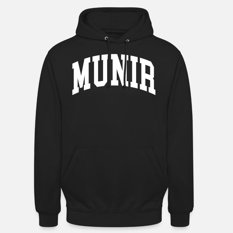 Munir - Sweat-shirt à capuche unisexe - noir