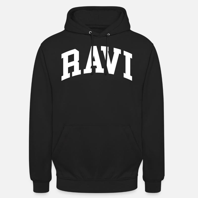 Ravi - Sweat-shirt à capuche unisexe - noir