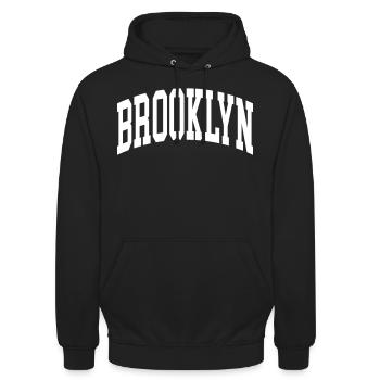Brooklyn - Unisex Hoodie - Schwarz - Vorne - Alina (178cm) & Michal (187cm)