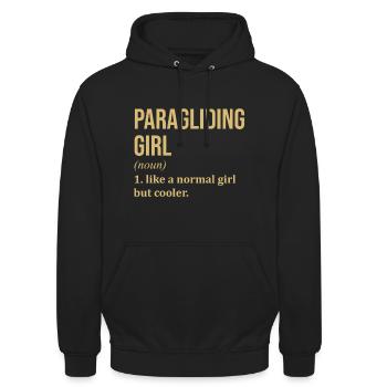 Gleitschirmfliegen - Unisex Hoodie - Schwarz - Vorne - Alina (178cm) & Michal (187cm)