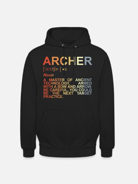 Archer Explication des termes - Sweat-shirt à capuche unisexe - noir