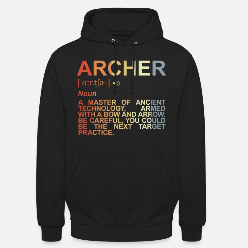 Archer Explication des termes - Sweat-shirt à capuche unisexe - noir