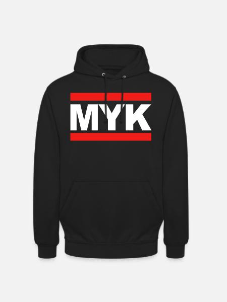 Myk - Mayen - Motief voor Mayen jongens en meisjes - Uniseks hoodie - zwart