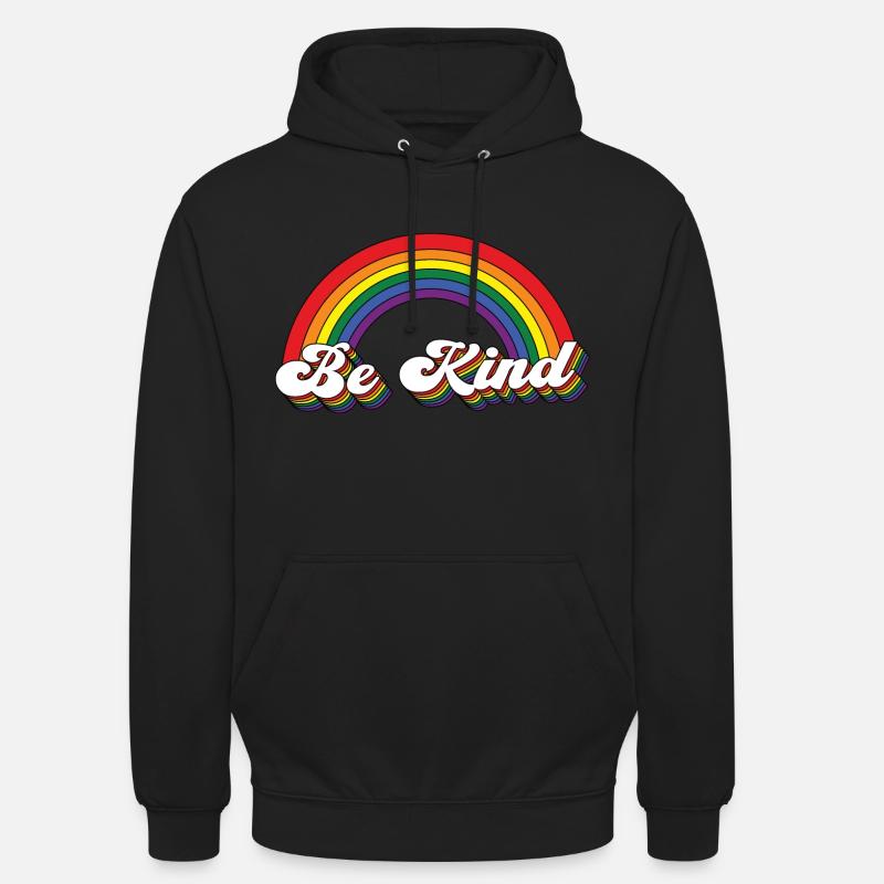 Soyez enfant arc-en-ciel - Sweat-shirt à capuche unisexe - noir