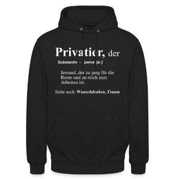 Lustiger Renten Ruhestand Spruch Rentner - Unisex Hoodie - Schwarz - Vorne - Alina (178cm) & Michal (187cm)