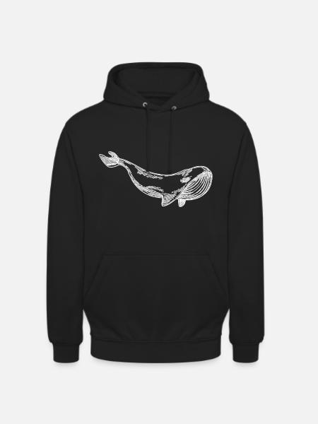 Humpback Whale Fish Sea Life - Unisex Hoodie - black