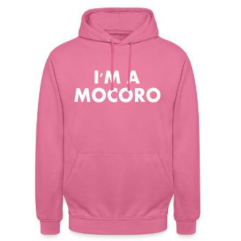 I'm a mocoro - Sweat-shirt à capuche unisexe - rose - Devant - Alina (178cm) & Michal (187cm)