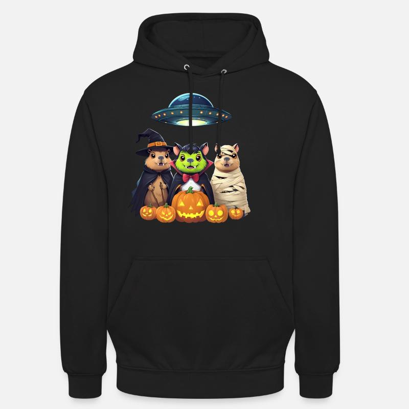 Halloween Capybara Hamster Geist Geschenkidee - Unisex Hoodie - Schwarz
