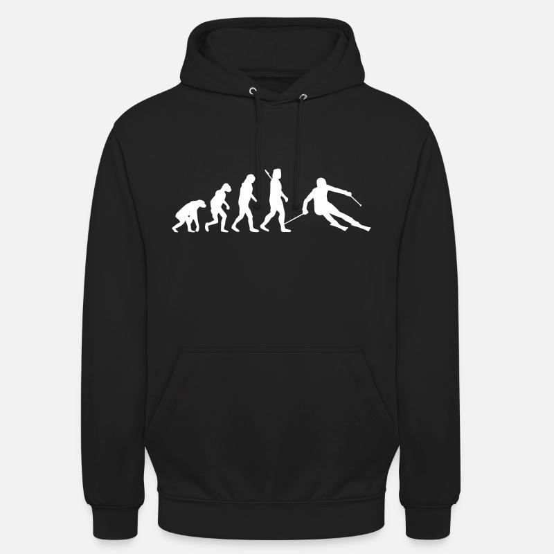 Evolution Skifahrer - Unisex Hoodie - Schwarz