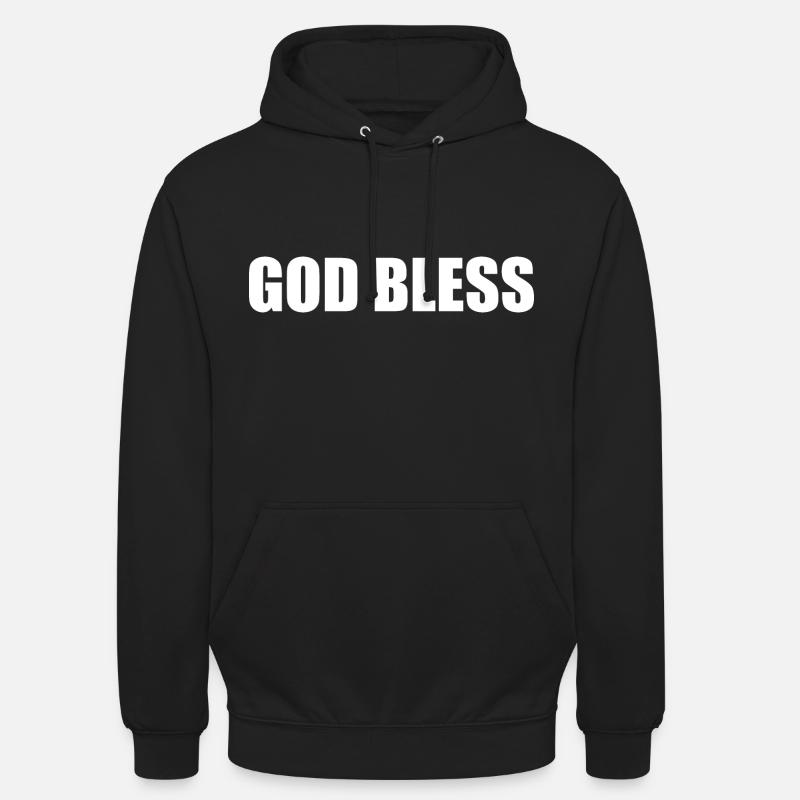 God bless - Sweat-shirt à capuche unisexe - noir