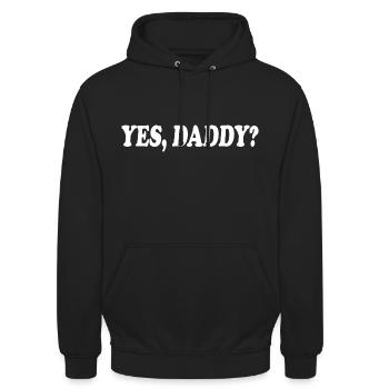 Yes daddy - Unisex Hoodie - Schwarz - Vorne - Alina (178cm) & Michal (187cm)