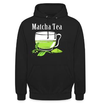 Matcha Tee - Unisex Hoodie - Schwarz - Vorne - Alina (178cm) & Michal (187cm)