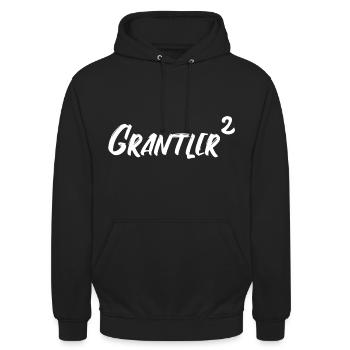 Grantler hoch zwei. Grantln grantig Lausbua Bayern - Unisex Hoodie - Schwarz - Vorne - Alina (178cm) & Michal (187cm)