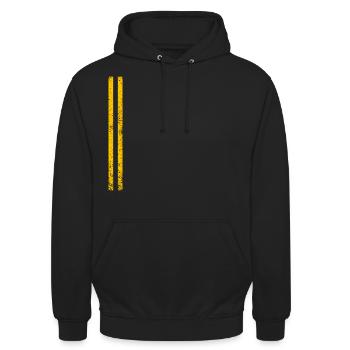 Stripes Yellow - Unisex Hoodie - black - Front - Alina (178cm) & Michal (187cm)