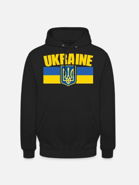 Ukraine Flag Symbol - Ukraines flag - Hættetrøje unisex - sort