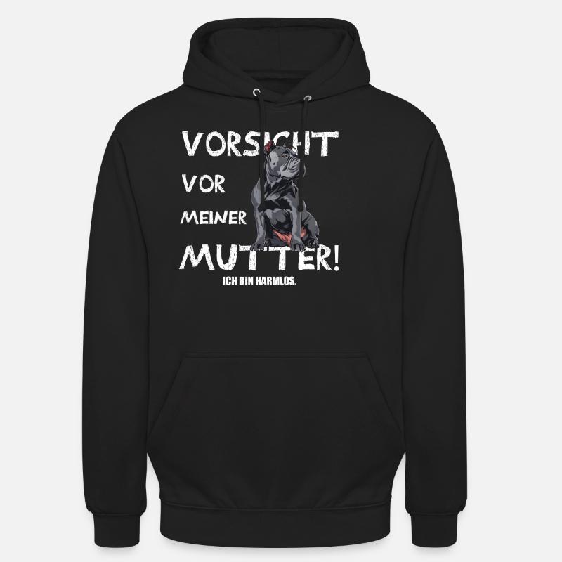 Maman chien, méfiez-vous - Sweat-shirt à capuche unisexe - noir