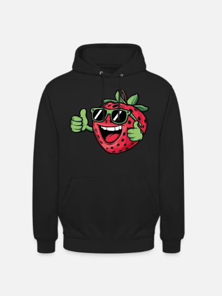 Festa fragola costume per ragazzi e ragazze - Felpa con cappuccio unisex - nero