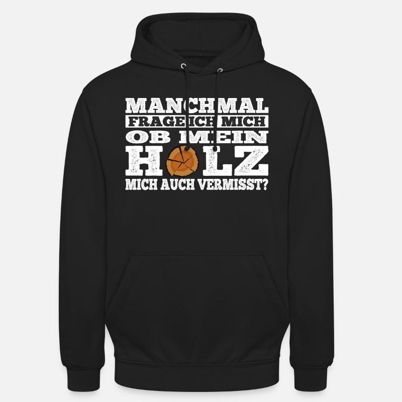 Bois - manquant - Sweat-shirt à capuche unisexe - noir