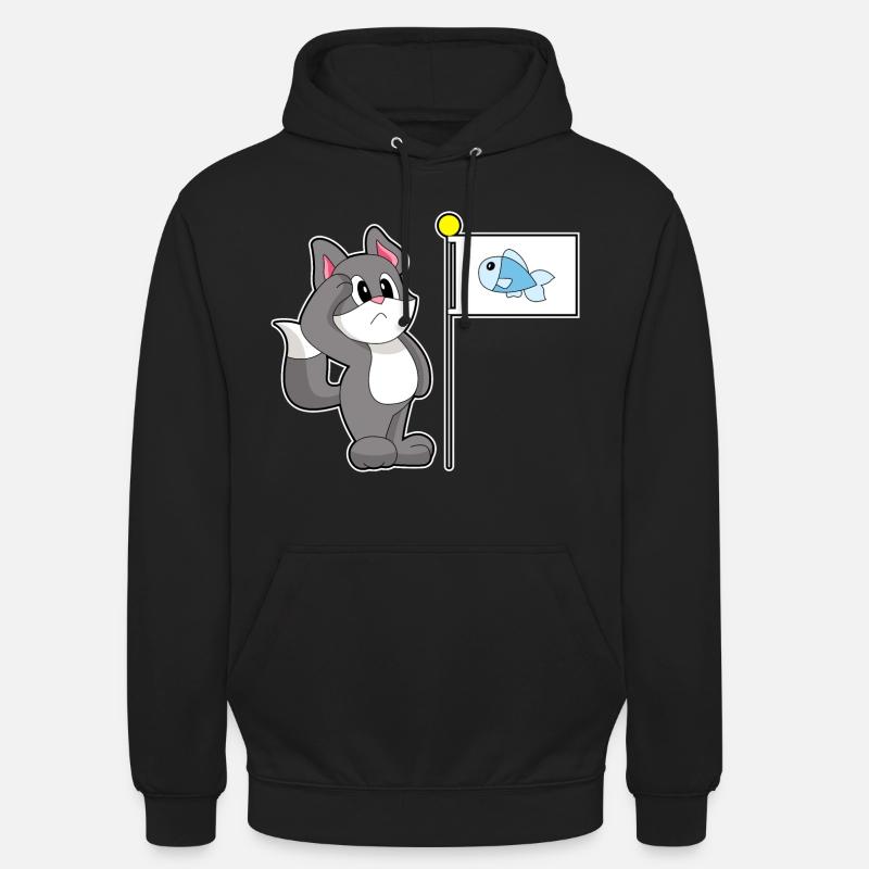 Drapeau de chat - Sweat-shirt à capuche unisexe - noir