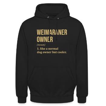 Weimaraner - Unisex Hoodie - Schwarz - Vorne - Alina (178cm) & Michal (187cm)