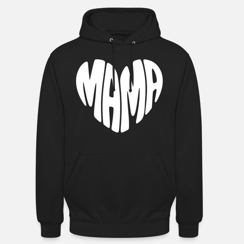 Äidin sydän Äitienpäivä - Unisex-huppari - musta