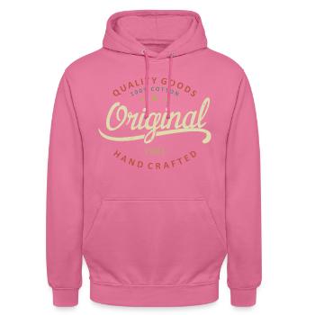 Original 1981 Geburtstagsgeschenk 1981 - Unisex Hoodie - Pink - Vorne - Alina (178cm) & Michal (187cm)